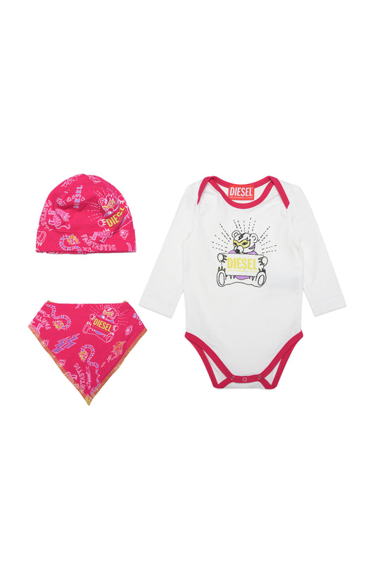 Baby kit with pink fantastic print