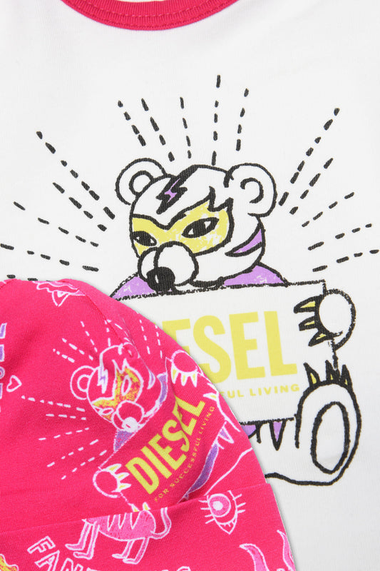 Baby kit with pink fantastic print