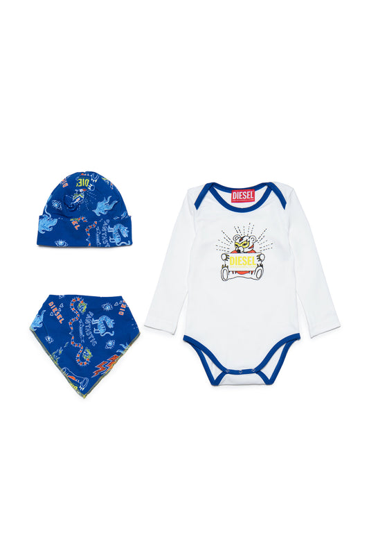 Baby kit with blue fantastic print
